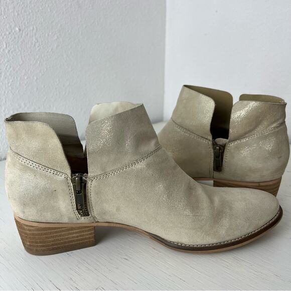 Seychelles metallic sheen Snare suede ankle bootie size 8.5 - Picture 2 of 10
